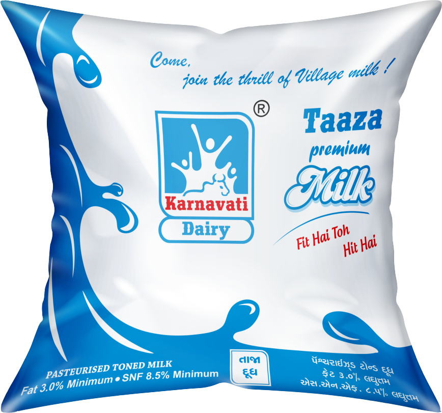 Karnavati Taza Premium Milk Pouch (Blue)